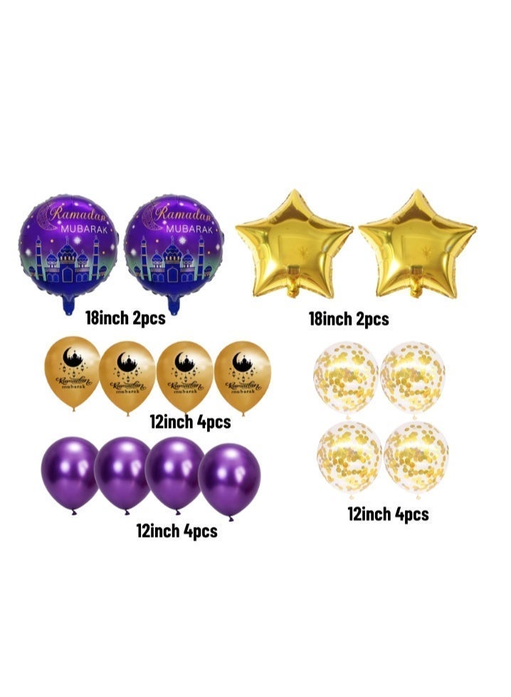 Ramadan Hanging Flag with Balloons Decoration Set – Festive Party Decor for Ramadan & Eid Celebration - Image 5